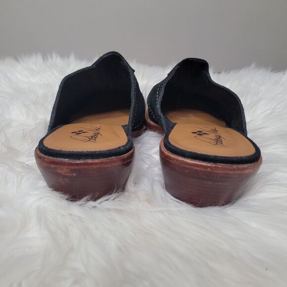 Patricia Nash Sz 8.5 Womens Battista Black Suede Pointed Toe Slip-On Mule Shoes - Picture 5 of 9